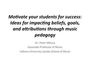 Miksza - Motivation presentation for IU SNATS - 2015